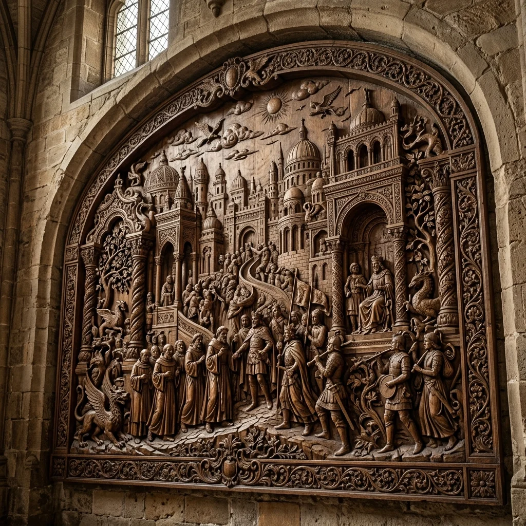 งาน 3D Relief แกะสลักผนัง